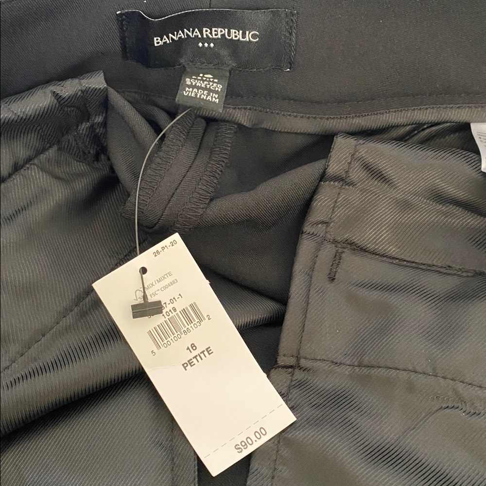 Banana Republic ladies Black Dress Pants size 16p new with tags - Picture 6 of 8